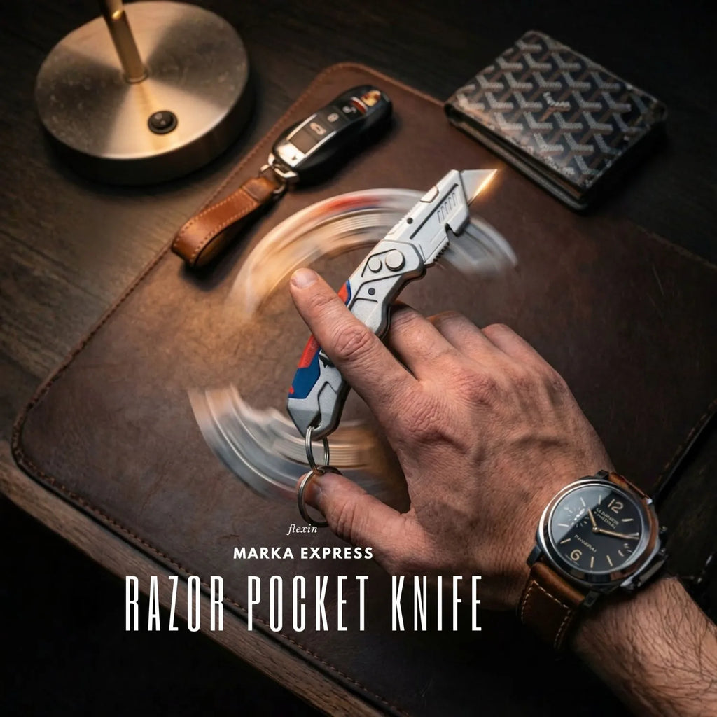 سكين متعدد الاستخدامات قابل للطي بحجم الجيب من Razor مع 3 شفرات
