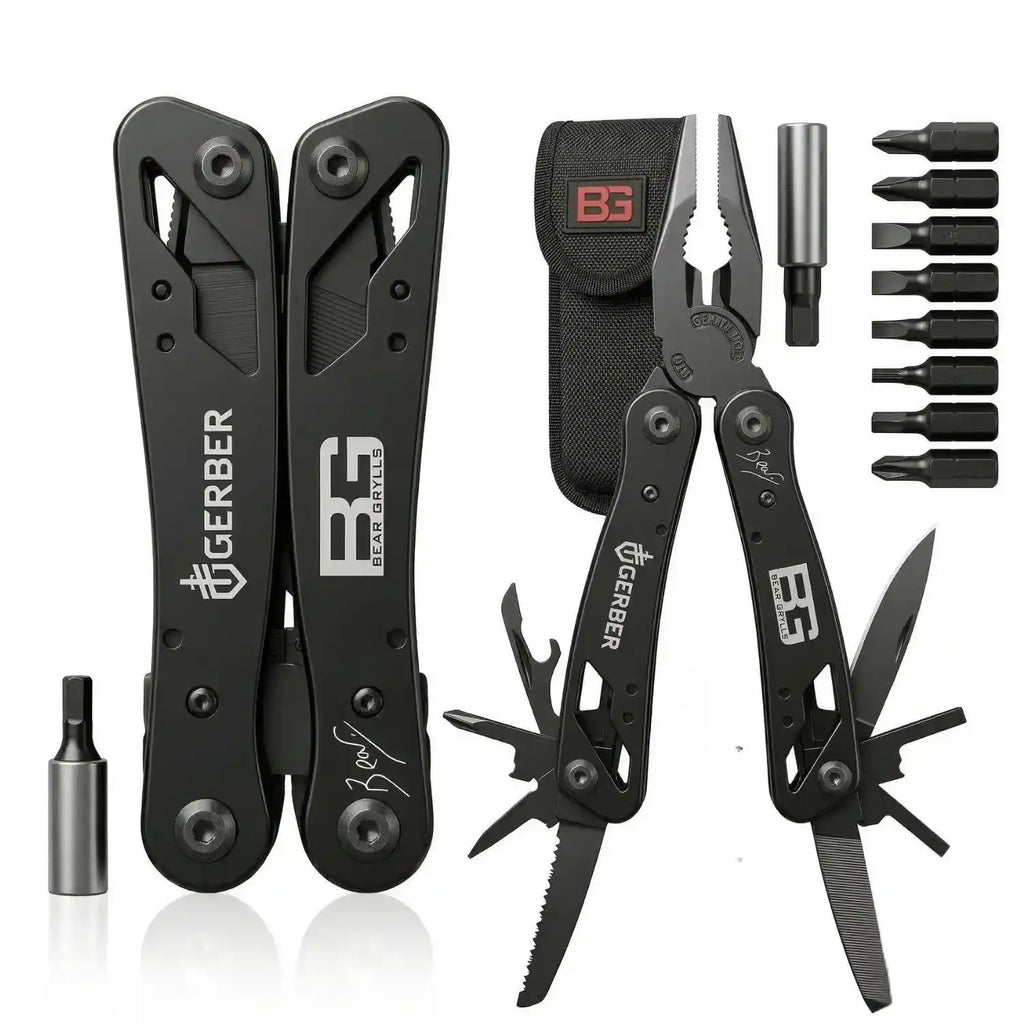 12-in-1 Tactical Multitool Pliers with Screwdriver Bit Set – Premium Outdoor & Everyday Tool