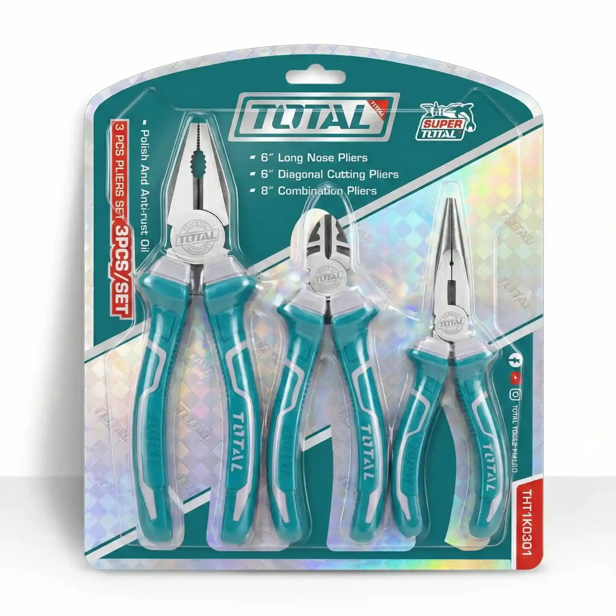 طقم زراديات احترافية من توتال 3 قطع - فولاذ Cr-V