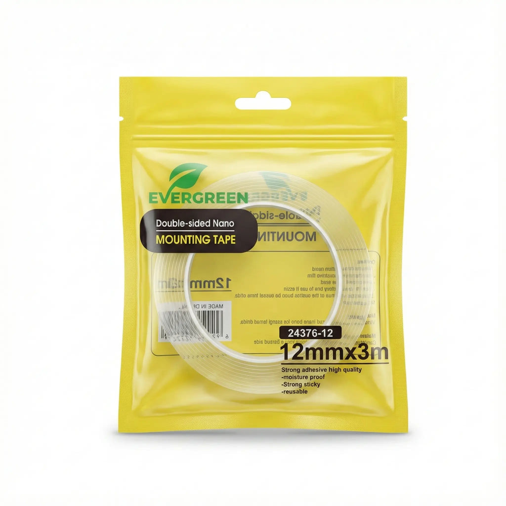 Double-Sided Nano Mounting Tape 12mm × 3m – Strong & Reusable