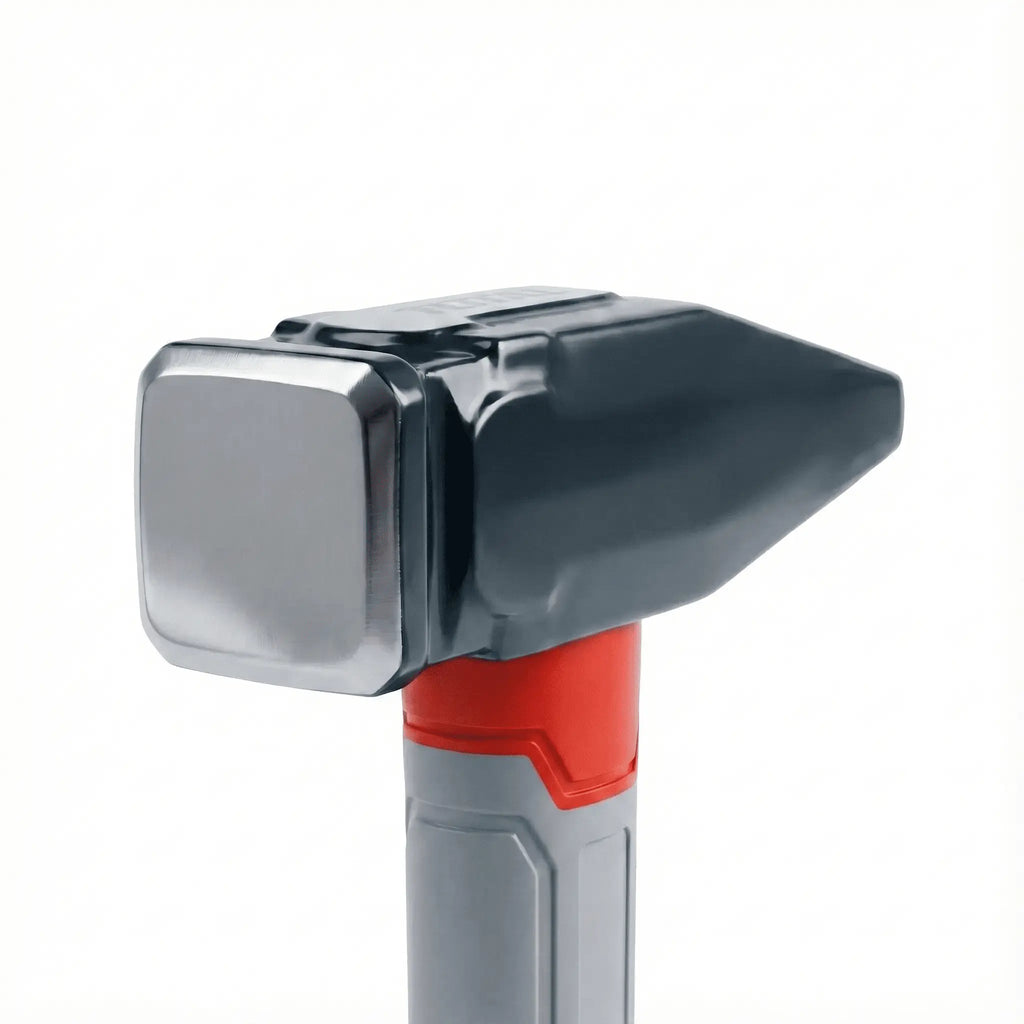 TOTAL Heavy Duty Machinist Hammer – Drop Forged Head, Heat Treated Carbon Steel, Fiberglass Handle