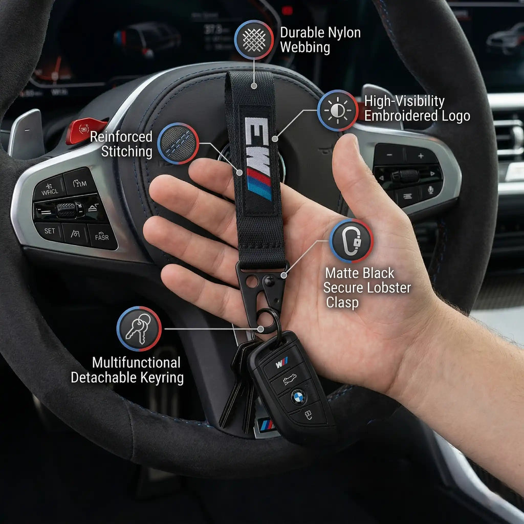 ميدالية مفاتيح قماشية بتصميم رياضي - مزودة بمشبك معدني قوي