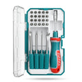 TOTAL 30-Piece Magnetic Screwdriver and Bit Set with Storage Case