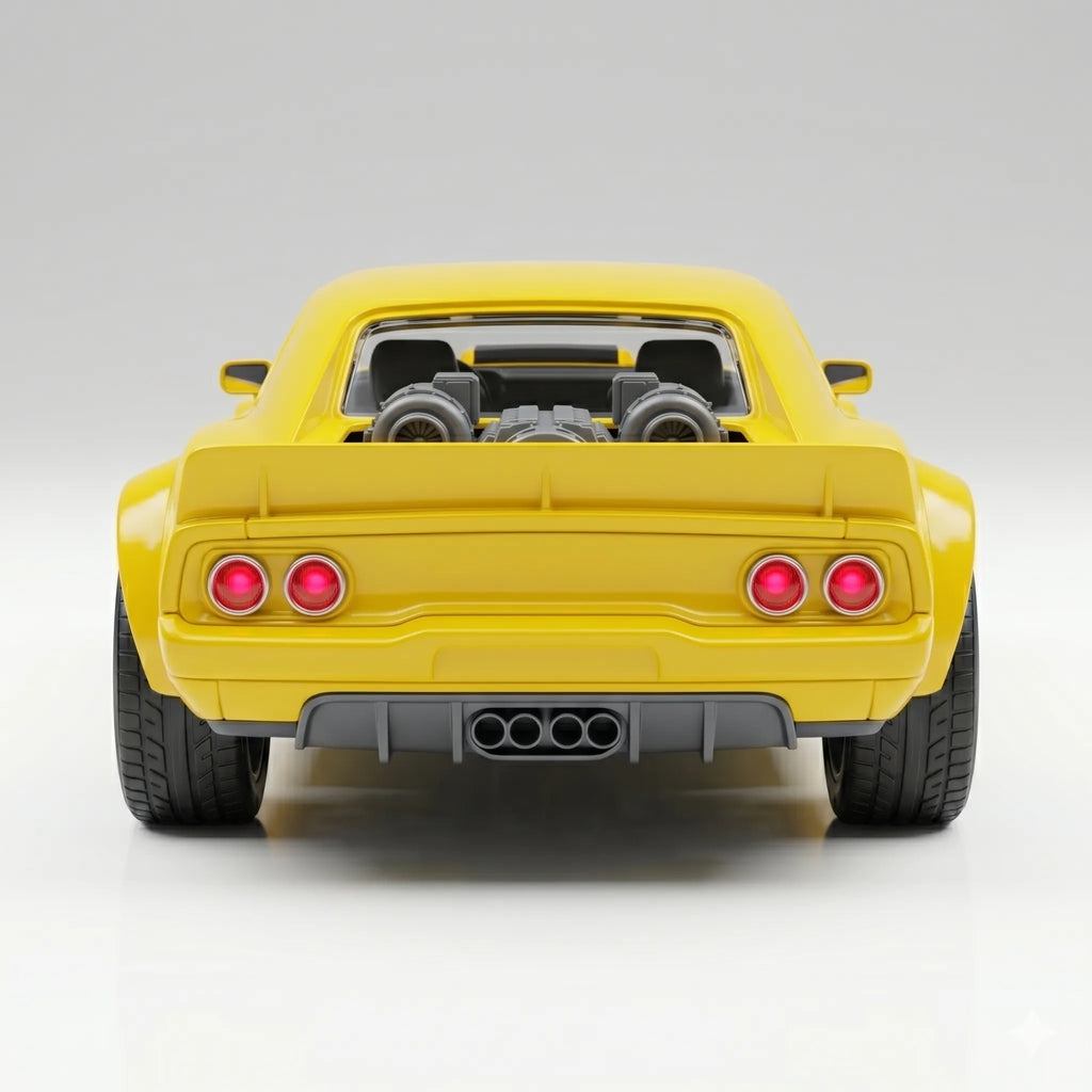 Tian Du 1:32 Scale Classic Muscle Die-Cast Model Car - Yellow