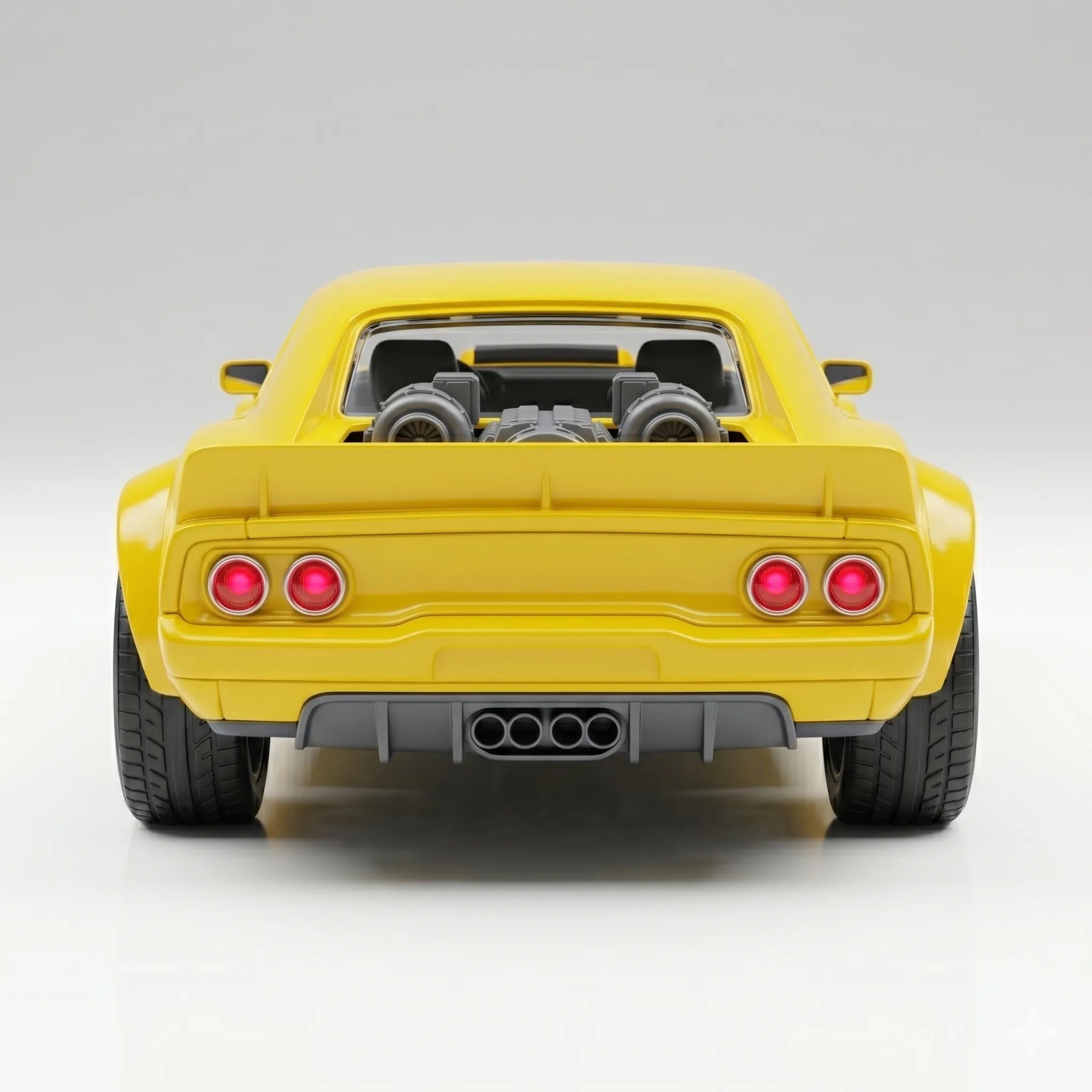 Tian Du 1:32 Scale Classic Muscle Die-Cast Model Car - Yellow
