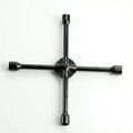 Professional 4-Way Cross Wheel Spanner - Heavy Duty Carbon Steel - Universal Lug Wrench.