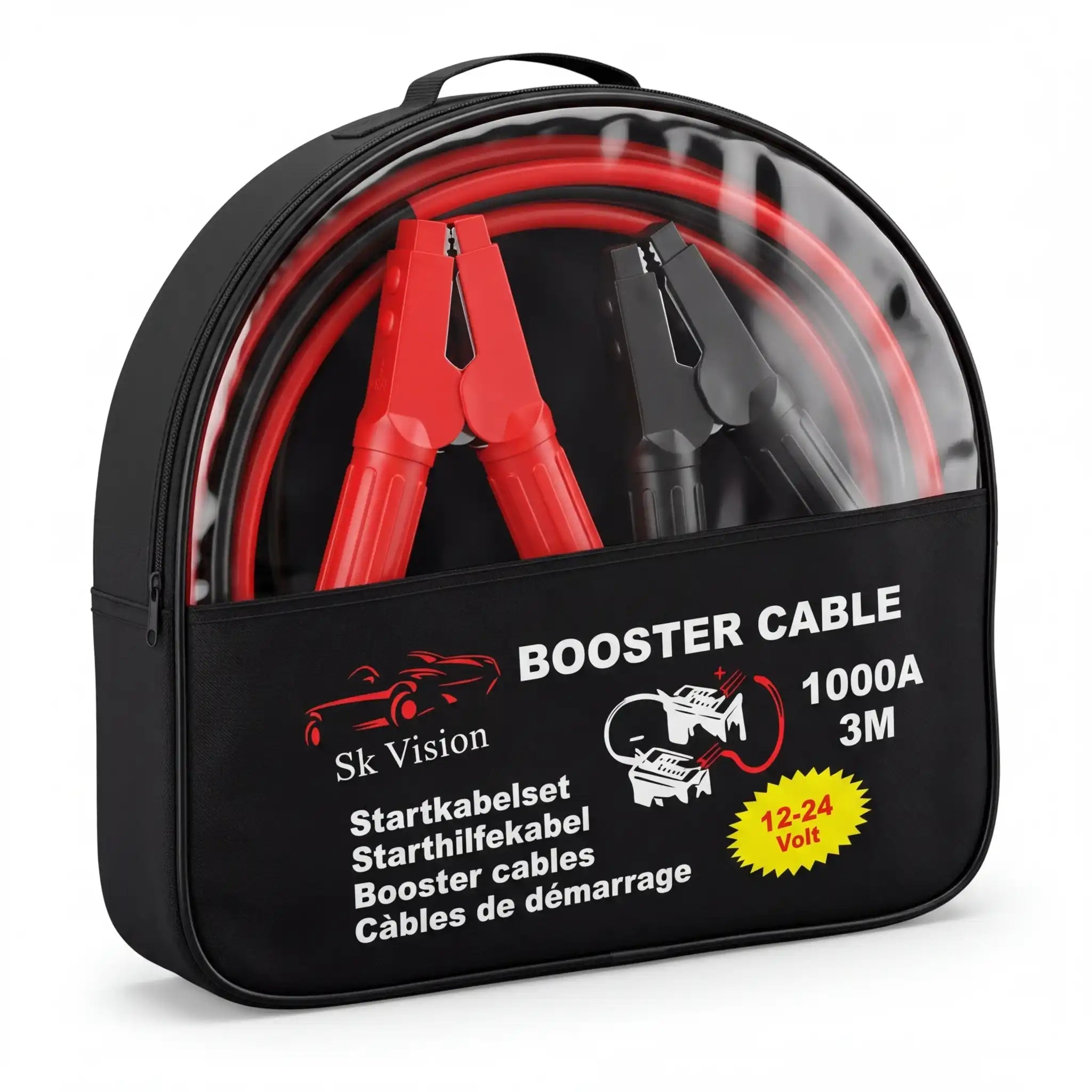 1000A Heavy Duty Car Battery Booster Jumper Cables - 3 Meters