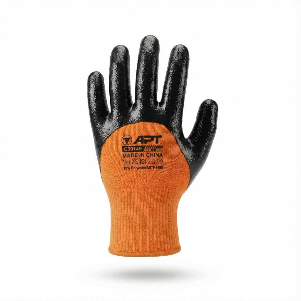 APT Heavy Duty Cut Resistant Safety Gloves with Rubber Grip