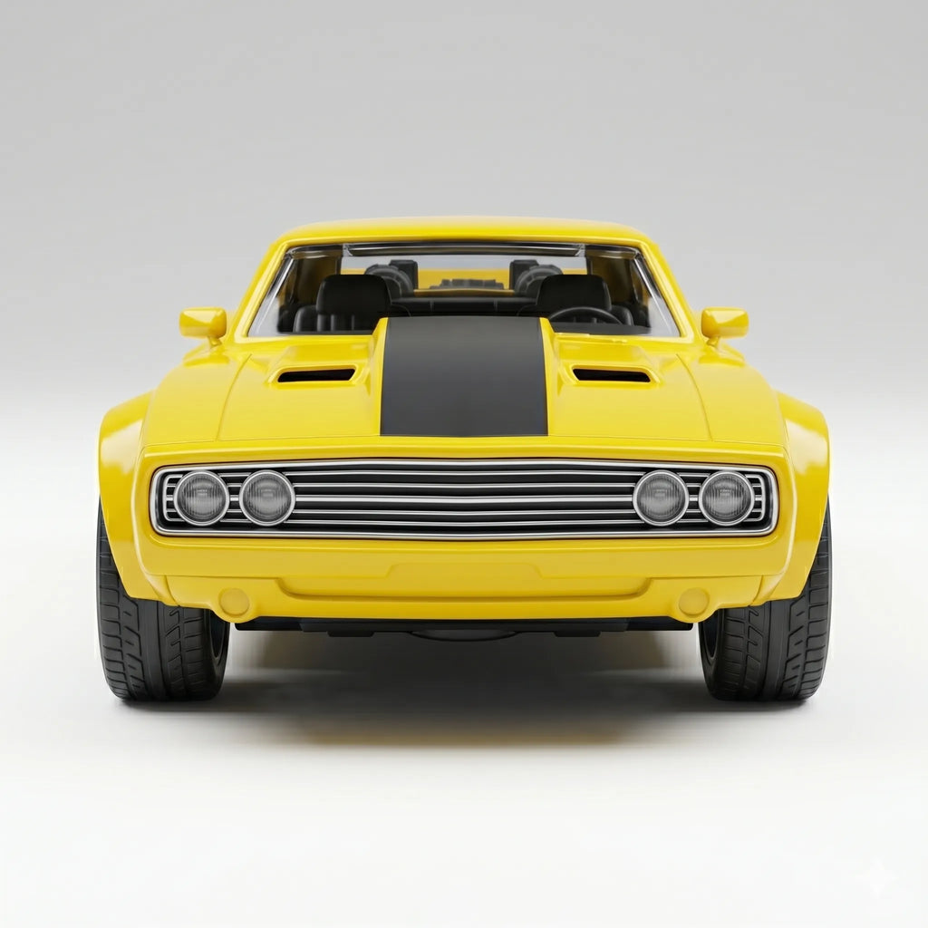 Tian Du 1:32 Scale Classic Muscle Die-Cast Model Car - Yellow