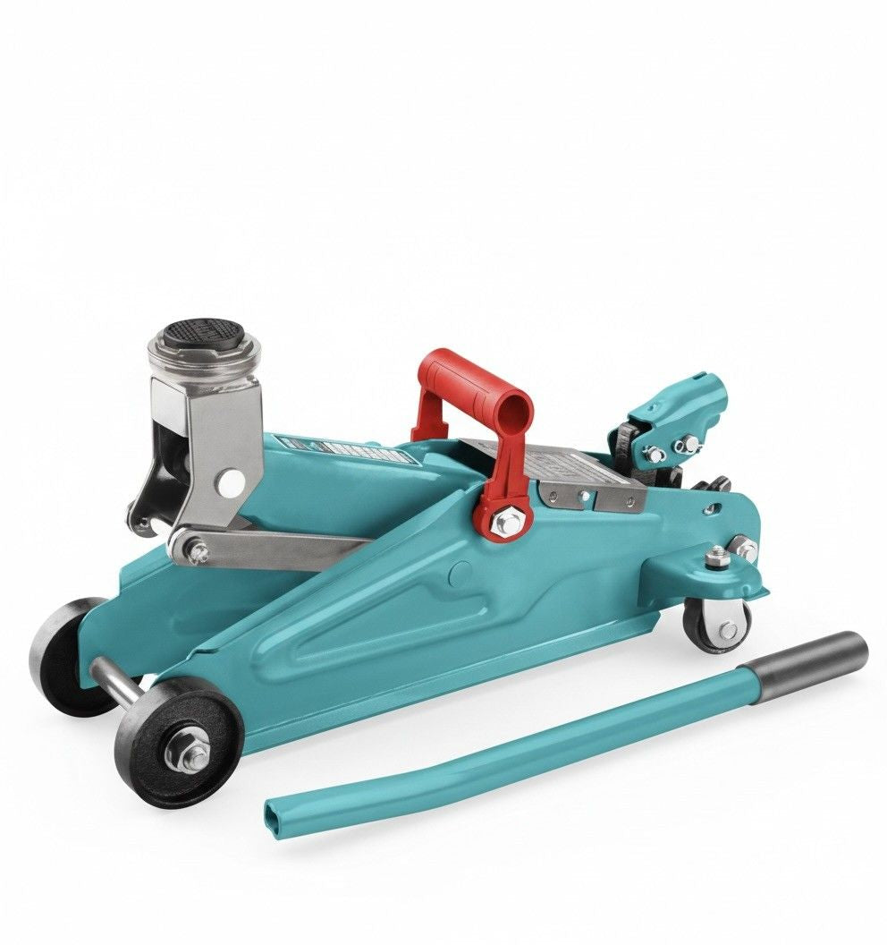 TOTAL 2 Ton Hydraulic Floor Jack - Heavy Duty Car Lift - Compact Design with Carrying Handle - Model THT10821