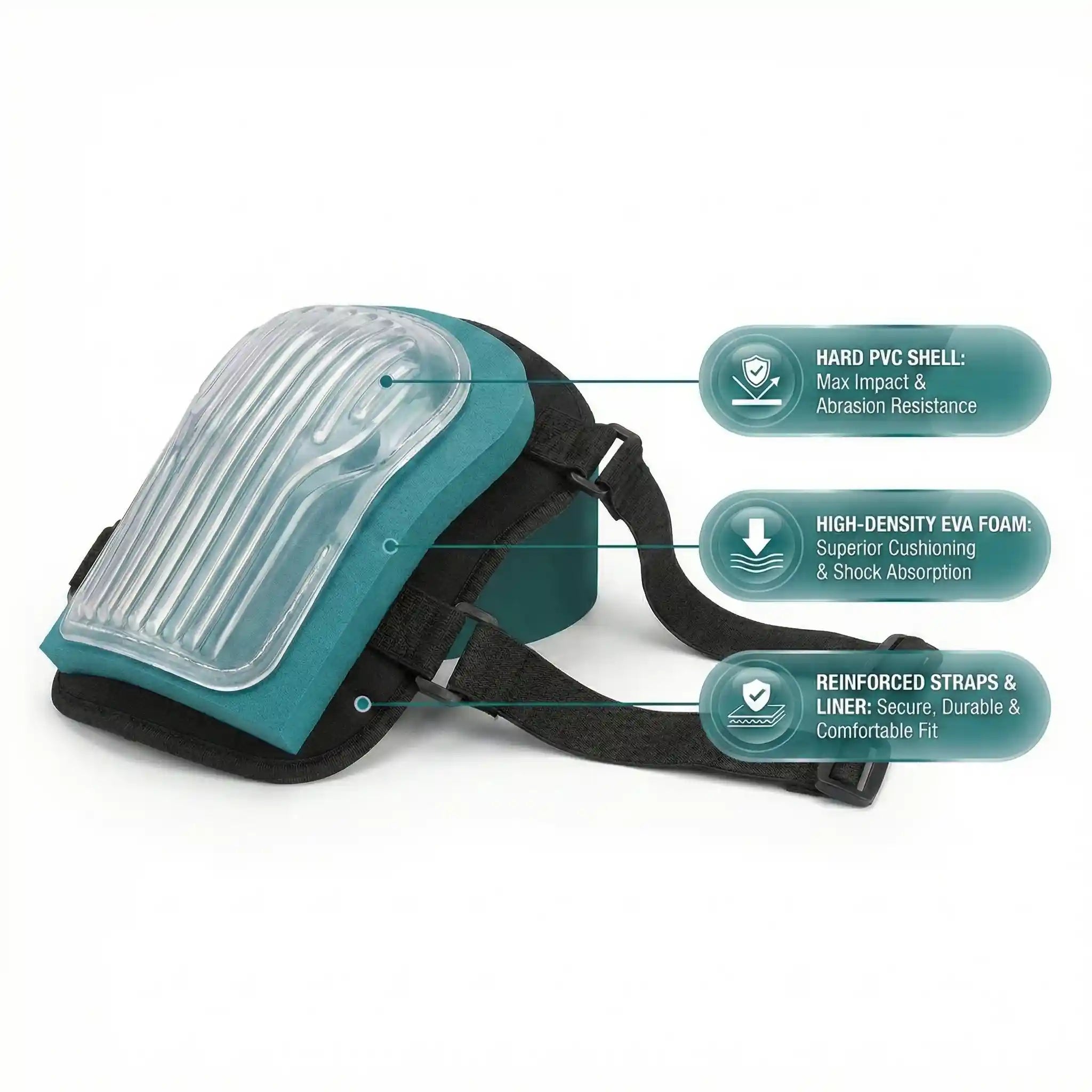 TOTAL Professional Industrial Kneepads - Size 215x180mm - Model THKPTO201