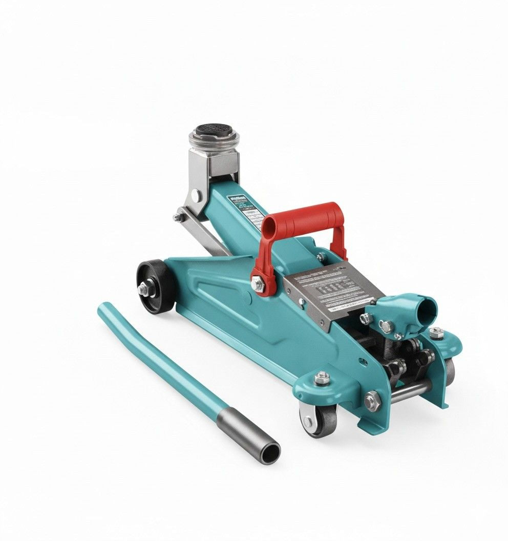 TOTAL 2 Ton Hydraulic Floor Jack - Heavy Duty Car Lift - Compact Design with Carrying Handle - Model THT10821