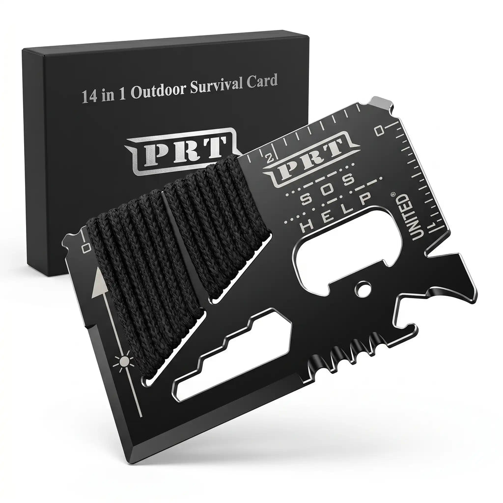 14-in-1 Premium Outdoor Survival Card - Tactical Wallet Tool