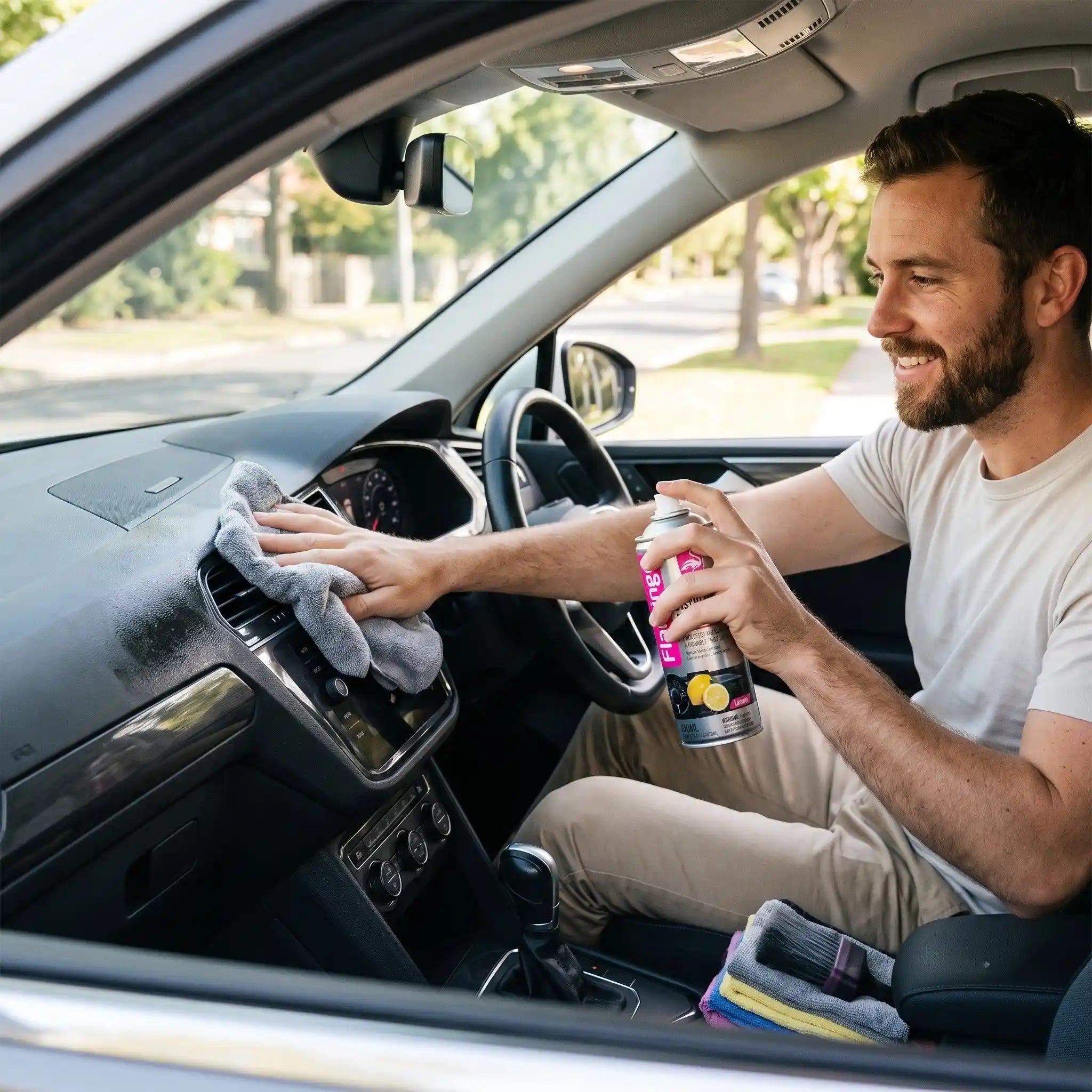Flamingo Dashboard Polish - Lemon Scent (450ml)