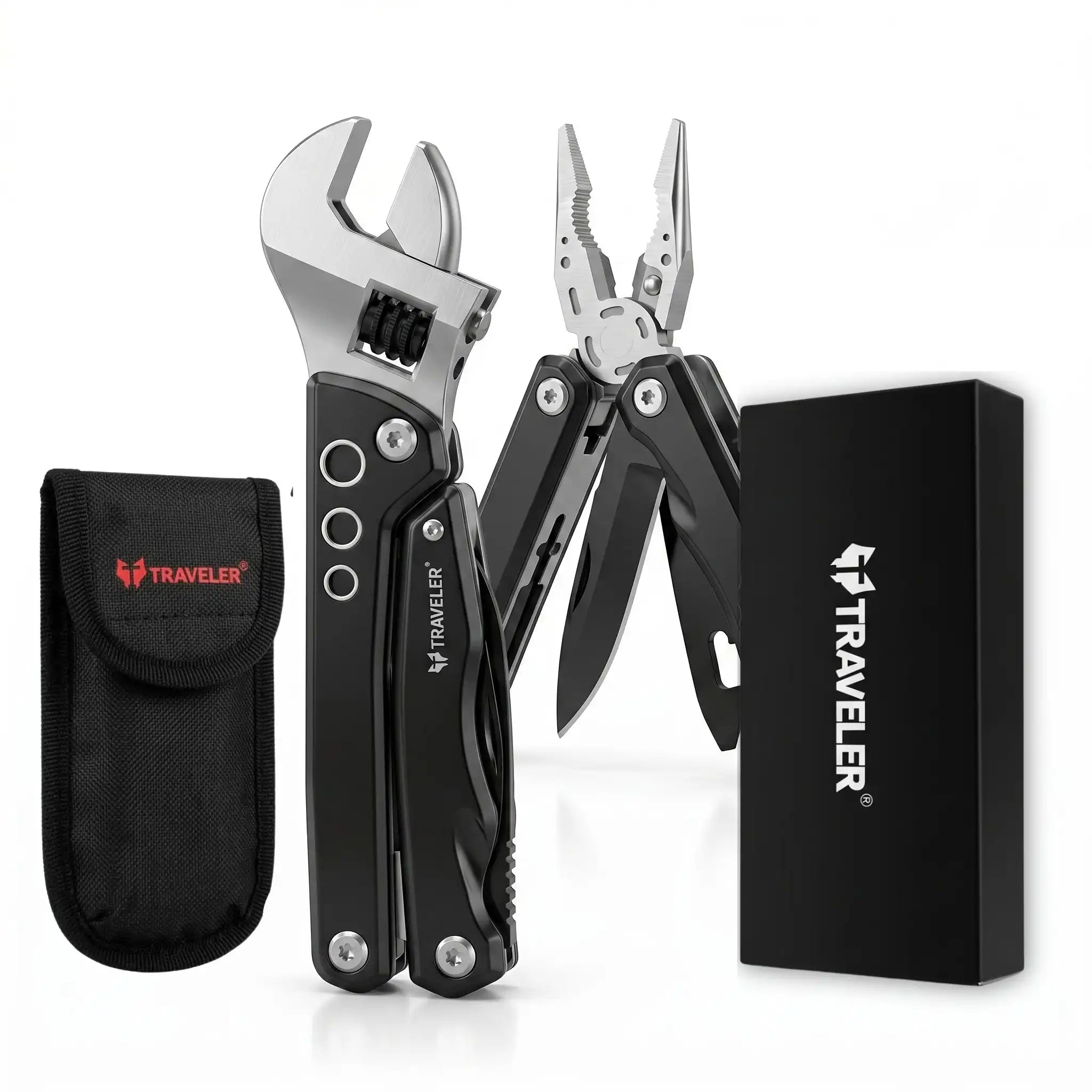 Premium Adjustable Wrench Multi-Tool – Tactical EDC Gear with Pliers & Screwdrivers