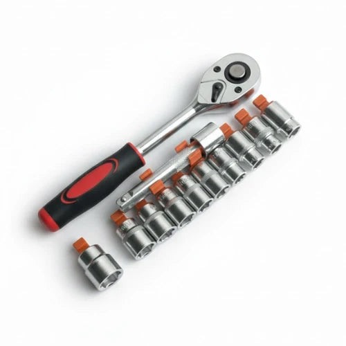 12pcs 1/2" Ratchet Wrench and Socket Set Repairin